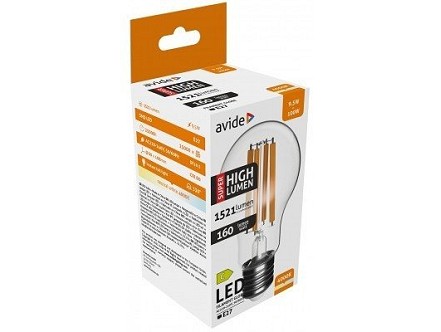 LED Filament lopta 9.5W E27 A60 NW 4000K 1521lm
