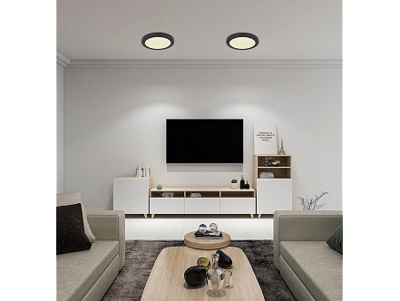 LED PANEL NADGRADNI 24W CCT CRNI LASSE GLOBO