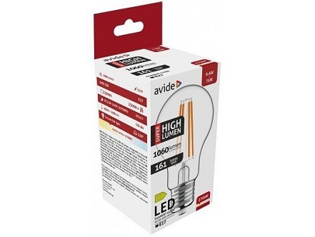 LED Filament lopta 6.6W E27 A60 WW 2700K 1060lm