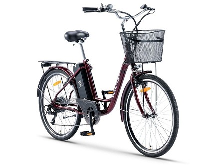 GALAXY ELEKTRIČNI BICIKL 26" BARCELONA (250W 36V/10.4AH LITHIUM) BORDO