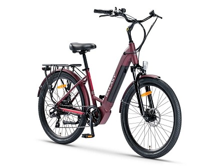 GALAXY ELEKTRIČNI BICIKL 26" MADRID (250W 36V/10.4AH LITHIUM) BORDO MAT