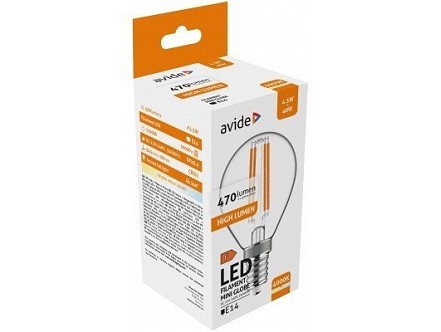 LED Filament Mini lopta 4.5W E14 NW 4000K