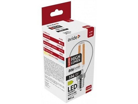 LED Filament lopta Mini 4.9W E14 WW 2700K 806lm