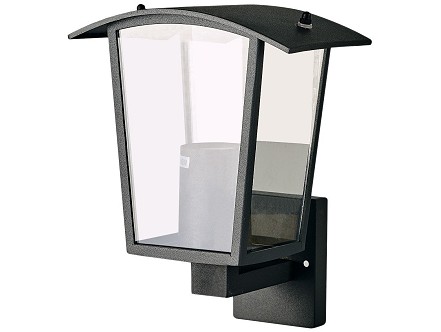 Fenjer zidna lampa Coronado 1xE27 IP44 Crna na gore