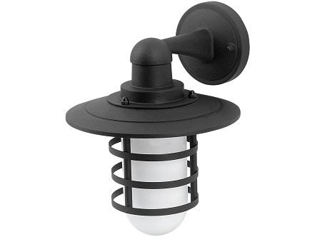 Fenjer zidna lampa Hermosa 1xE27 IP44 Crna na dole
