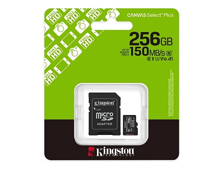 Kingston Micro SD 256GB + SD adapter Canvas Select Plus SDCS3