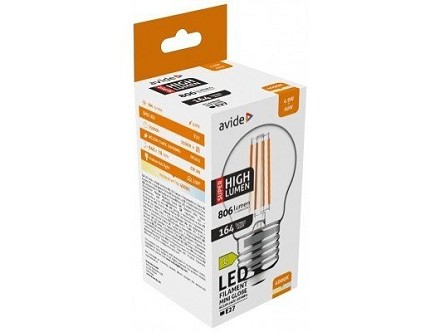 LED Filament lopta Mini 4.9W E27 NW 4000K 806lm