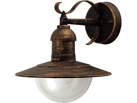 Fenjer zidna lampa Imperial 1xE27 IP44 Antik-Zlatna