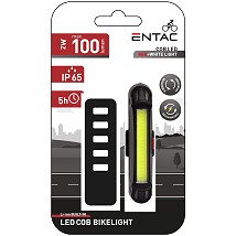 Lampa za bicikle punjiva 2W COB plasticna bela-crvena