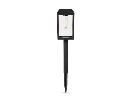 Bastenska lampa solarna 50cm IP44 PVC crna PAK-8
