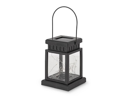 Bastenska lampa solarna viseci lampinjon micro LED IP44 crna