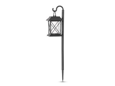 Bastenska lampa solarna 42.5cm IP44 PVC crna PAK-24
