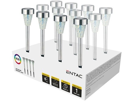 Bastenska lampa solarna 40cm IP44 Celicna mozaik RGB PAK-12