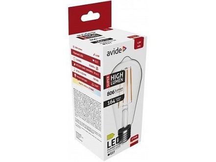 LED Filament sijalica ST58 4.9W E27 WW 2700K 806lm