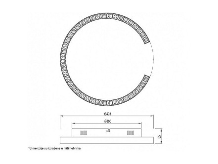 VESTA 545 BELA BBLINK LED PLAFONJERA 28W WW 3000K TOPLO BELA