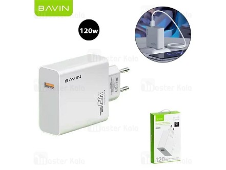 Bavin punjač 120W USB-A + kabl type-C bela - PC953Y