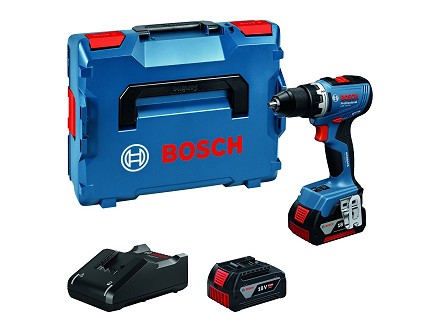 Bosch GSR 18V-65, 2x5Ah baterija + brzi punjač + L-BOXX 136, Akumulatorska bušilica-odvrtač