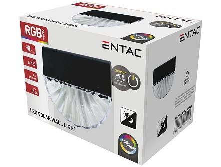 Solarna zidna lampa 0.1W WW+RGB IP44 10lm