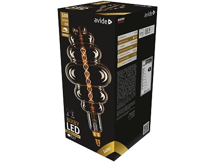 LED Filament Jumbo Bixby Amber 8W 200x410mm E27 2400K Dimm