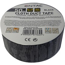 Platnena samolepljiva traka 0.18x50mm 50m Crna