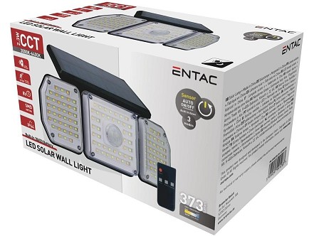 Solarna zidna lampa plasticna 2.3W SMD 3 glave sa senzorom