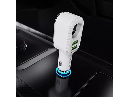 Bavin Auto punjač&sterilizator 36W PD QC3,0 2XUSB +kabl Lightning  bela - PC285