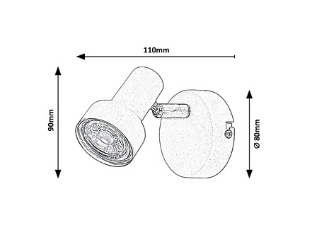 SPOT LAMPA 1XGU10 KONRAD 5354 RABALUX
