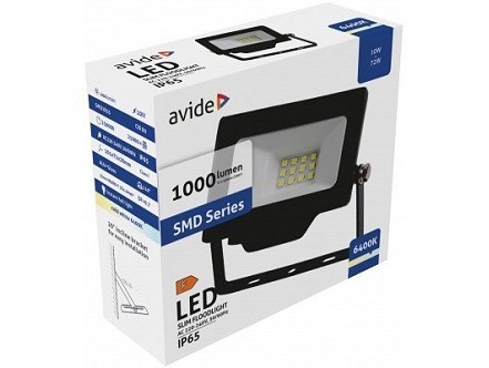 LED reflektor SMD 100lm/W Slim 10W 6400K CW 1000lm crna