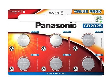 Panasonic baterije Litijum CR-2025 L/6bp