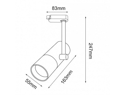 SINSKI SPOT REFLEKTOR 1F MONOFAZNI 1XGU10 CRNI TL 21401 BBLINK