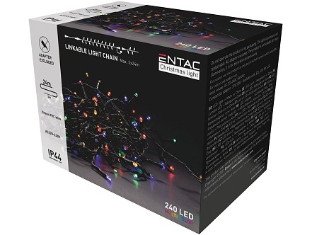 LED 240 Bozicni venac IP44 sa nastavkom MC 24m bez adaptera