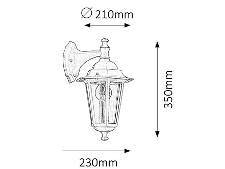 SPOLJNA ZIDNA LAMPA FENJER 1XE27 BELI VELENCE 8201 RABALUX