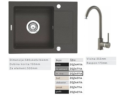 DEANTE SET ZQZA S11A + BEU S62M