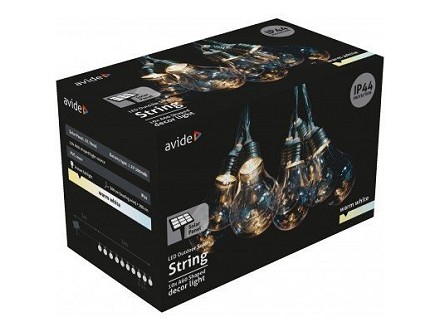 Spoljasnnja nizajuca LED lampa 5m 10 sijalica WW IP44 tr.
