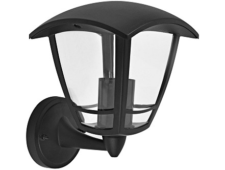 Fenjer zidna lampa Aria-U 1xE27 Crna IP44