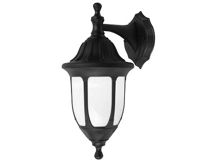 Fenjer zidna lampa Mateo-D 1xE27 crna IP44 166x362mm
