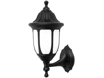 Fenjer zidna lampa Mateo-U 1xE27 Crna IP44 166x362mm