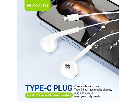 Bavin slušalice Type-C bela - HX871