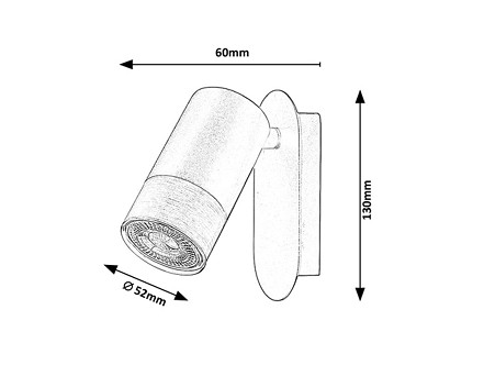 SPOT LAMPA 1XGU10 ZIRCON 5069 RABALUX