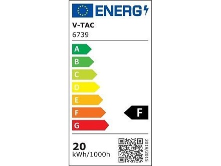 LED REFLEKTOR 20W CW 6500K HLADNO BELA CRNI VTAC