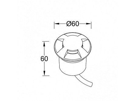 SPOLJNA PODNA LED LAMPA 1W WW TOPLO BELA JM 4816 IP67 BBLINK