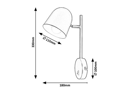 ZIDNA LAMPA 1XE24 EGON 5243 BELA RABALUX