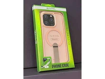 iPhone 15 Pro Bavitel MagSafe sa naslonom pink