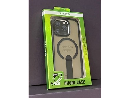 iPhone 15 Pro Bavitel MagSafe sa naslonom crna