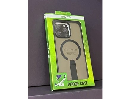iPhone 15 Pro Max Bavitel MagSafe sa naslonom crna
