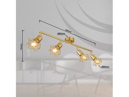 SPOT LAMPA 4XE14 XARA GOLD 54802GB 4 GLOBO