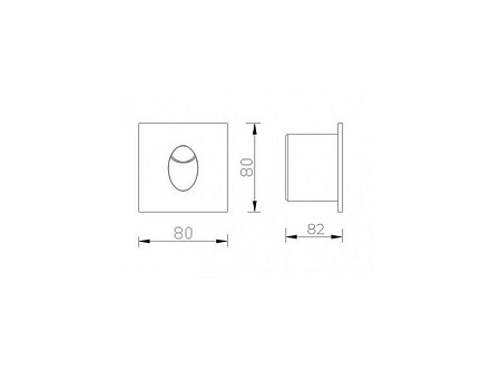 UGRADNA LED ZIDNA LAMPA 3W 3000K L2930