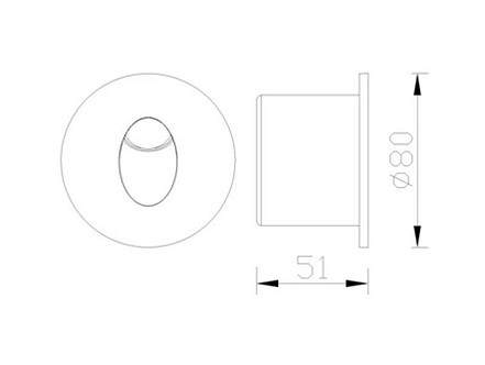 UGRADNA LED ZIDNA LAMPA 3W 3000K L2830