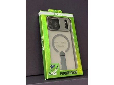 iPhone 17 Pro Max Bavitel MagSafe sa naslonom siva
