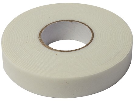 Traka dupla sundjerna 1x19mm 2m Bela